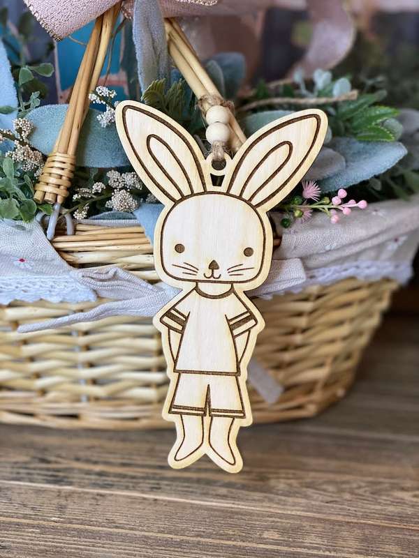 Digital download Easter Bunny svg ornament file for Glowforge and laser cutters SVG FILE ONLY
